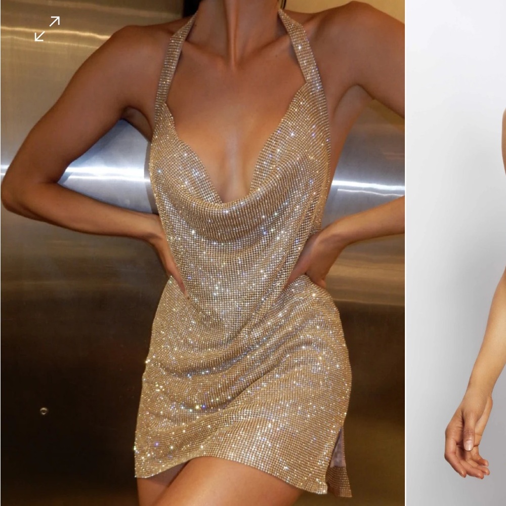 Gold Meshki Dress